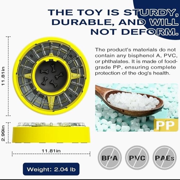 Slow Feeder Dog Bowl~ 17.64 Ounce Capacity- Polypropylene Material- For all size - Picture 3 of 8